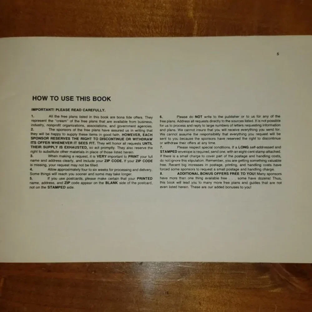 TWO ITEMS: 1950s Fisherman's Crying Towel and 1970s 201 Plans For You booklet - Picture 6 of 7